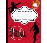 Composition Notebook Wide Ruled: Baseball is Life - Stylish Notebook for Back to School, College, Office Work, & Personal Use