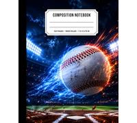 Composition Notebook Wide Ruled: Baseball Lined Paper Journal for Boys, Girls, Kids, Students, Children, and Baseball Fans with Colorful Cover Design ... 120 Pages, 60 Sheets, 7.5 x 9.25 Inches