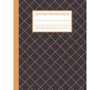 Composition Notebook Wide Ruled Black Orange aesthetic pattern Kids Boys Girls Teens and Adults: Elegant Modern Journal for School College Work Office Supplies Notes Diary Writing