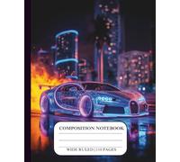 Composition Notebook Wide Ruled Boys Sports Car Lined Journal for Kids and Teens Cool Cover Primary School Supplies Creative Writing Gifts 110 Pages ... Racing Car Motion Blur Speed Design Aesthetic