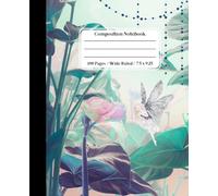 Composition Notebook Wide Ruled: Cute Garden Fairy Aesthetic | Journal For Kids, Students, Teens, and Adults | 7.5 x 9.25 100 pages