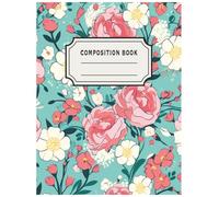 Composition Notebook Wide Ruled: Cute Girly Pretty Aesthetic Journal for Women, Teen Girls, Writing, Back to School, College, University, Work, Office, or Gifts