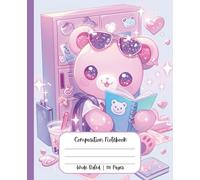 Composition Notebook Wide Ruled Cute Kawaii School Supplies Bear Backpack Pastel Pink Purple for Girls | Teens | Kids | Lined Journal for Writing | ... School Students | Work | Japanese | 3rd Grade