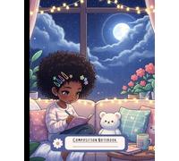 Composition Notebook: Wide Ruled Cute Pastel Aesthetic Notebook For Black Girls, Kids, School, Kindergarten | 7.5x9.25