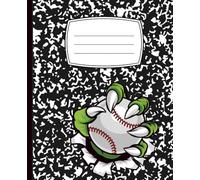 Composition Notebook Wide Ruled for Kids. Dinosaur Baseball Marble. Fun Journal Notebook for Boys and Girls. Great for School Supplies.