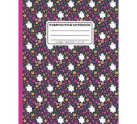 Composition Notebook Wide Ruled: Ghost & Floral Pattern: Whimsical Cottagecore Halloween Aesthetic Journal for School, Writing & Everyday Notes