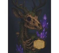Composition Notebook Wide Ruled | Gothic Deer Skull Journal with Crystals | Dark Academia Writing Book with Decorated Pages | 200 Pages: Mystical wide ruled notebook with gothic illustrated interiors for journaling, students, DnD, and witchy writing