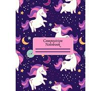 Composition Notebook: Wide Ruled Lined Paper Notebook Journal: Purple Unicorn Workbook for Boys Girls Kids Teens Students for Home College Writing ... notes in class, journal writing and essays