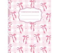Composition Notebook Wide Ruled: Pink Bow Journal for Girls, Teens & Women | Coquette Preppy Style
