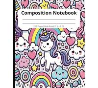 Composition Notebook Wide Ruled: Silly Simple Unicorns| Cute Notebook For Young Girls| Unicorn Lovers| 7.5 x 9.25, 100 Pages