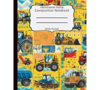 Composition Notebook, Wide Ruled: Under Construction Collage Design. Lined Journaling Note Book For Creative Writing. For Boys, Girls, Students, Teacher and School Supplies