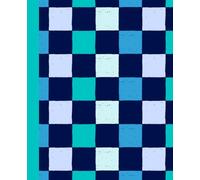 Composition Notebook Wide Ruled: Weathered Checkerboard Blue and Aqua Lined Paper Journal for Girls, Boys, Kids, Teens, Adults and Students | For ... and Note-taking | 7.5 x 9.25" | 120 Pages