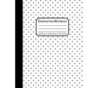 Composition Notebook Wide Ruled - White Star Cover: Fun, Functional & Ready for School | Choose Your Favorite Color or Collect Them All