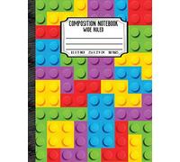 Composition Notebook Wide Ruled: Wide Ruled Composition Notebook For School & College Students. Large 8.5 x 11 Inch Size - 108 Pages. Cool Giant Colored Bricks Cover!