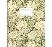 Composition notebook with a floral pattern: College Ruled Paper for Home School College or Work