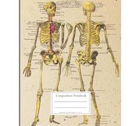 Composition notebook with an old illustration of skeletons: Notebook with lines for home notes and recipes, school and work. College Ruled, 7.5 x 9.25 Inches, 110 pages