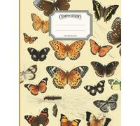 Composition notebook with beautiful butterflies. For lovers of the beauty of wild nature, animals, insects and plants.: Colorful, differently shaped butterflies. College Ruled 110 Pages. 7.5 x 9.25"