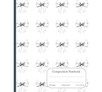 Composition Notebook with Black and White Bows: Cute Preppy Coquette Aesthetic College Ruled Notebook for School, Notes & Journaling
