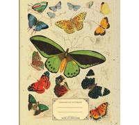 Composition notebook with butterflies on the cover. Butterfly and plants.: Notebook with lines for home notes and recipes, for school and work. College Ruled, 7.5 x 9.25 Inches, 110 pages