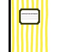 Composition notebook with colored vertical lines: College Lined Notebook, Elegant Journal with Aesthetic Theme and Horizontal Yellow Lines, 8.5 x 11 ... 100 Pages, Great Gift for School and Office.