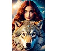 Composition Notebook: WOLF SPIRIT | Cute Aesthetic Journal | Wide Line | 5.5 X 8.5