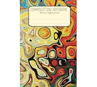 Composition Notebook: Writing and Drawing Edition | 5.5 x 8.5in 160 Pages College-Ruled and Sketch Pages with a Colorful Abstract Art Style Cover for Adults Kids Senior and Teens