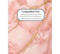 Composition Notebooks, Wide Ruled Paper, 7.5" x 9.25", Blush Pink Marble Covers, 120 Sheet