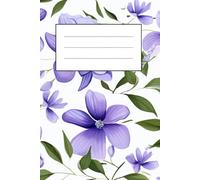 Composition Purple Flowers: Chequered Notebook For School, For Work, For Everyday Notes, As A Gift.