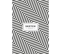 Composition Sketchbook Zigzag Optical Illusion 6x9: Black White Background | Blank Pages | Journal For School, College, Office, Work, Home & Office, art | Write your notes.
