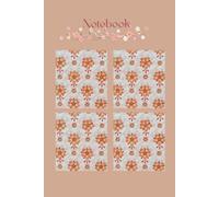 Composition Wide Ruled Journal: Cute orange color floral: 6x9 Inch Paperback Notebook, Cute Cover Design for Students, Teachers, and Creative Writing