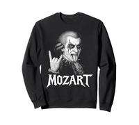 Compositore Classico Mozart Musica Death Metal Corpse Paint Felpa