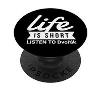 Compositore divertente La vita è breve Ascolta Dvorak PopSockets PopGrip Adesivo