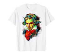 Compositore Pianoforte Musica Classica Beethoven Maglietta con Stampa Grafica Economica