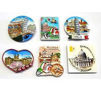 COMPOSIZIONE "1A" - 6 PEZZI DI CALAMITE MAGNETE PER FRIGORIFERO SOUVENIR RICORDO VIAGGIO DI ROMA ITALIA DA COLLEZIONE Souvenir From Italy Rome