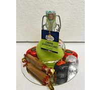 Composizione Artigianale Natale Crema Di Pistacchio Liquore + Cioccolatini Assortiti
