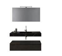 Composizione Bagno 120cm Con Vasca Integrata Cassetto E Specchio