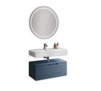 Composizione Bagno Sospesa 100cm Con Top Lavabo Scatolato - Solmira