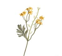 Composizione di margherite in seta camomilla per decorazione da tavolo con discrete variazioni di orientamento che migliorano l'aspetto naturale (giallo)