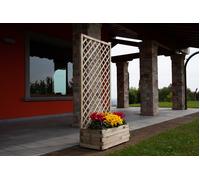 Fioriera In Legno Composizione Orchidea Con Griglia, Varie Misure - Fioriera Composizione Orchidea 90x44x180 Cm