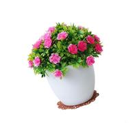 Composizione floreale artificiale realistica bianco rosa decorazione per la casa (rosa)