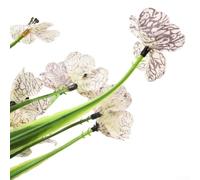 Composizione floreale colorata in plastica per interni, dà vita al tuo tavolo da pranzo o davanzale (bianco)