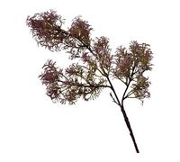 Composizione floreale pino pavone viola smerigliato artificiale plastica 73 cm