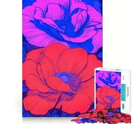 Composizione floreale vibrante,puzzle da 1000 pezzi per ragazzi,gioco di concentrazione mentale,bordi lisci e tagliati con precisione,ideale come regalo di Natale (38x26cm)