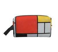 Composizione in rosso, giallo, blu e nero, borsa organizer da viaggio, custodia ad alta densità con schiuma protettiva per elettronica