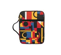 Composizione in rosso, giallo, blu e nero, custodia per libri con manico resistente, borsa protettiva per la chiesa della Bibbia, per uomini e donne