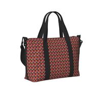 Composizione in rosso, giallo, blu e nero, leggero, pieghevole, borsa a mano da viaggio per donne e uomini, vacanze all'aria aperta avventure
