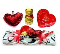 Composizione San Valentino con Plaid Stampato e Deliziosa Cioccolata Lindor.