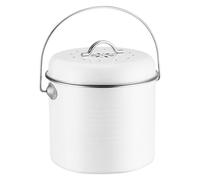 Compost Bin Kitchen Counter, Family Sized Galvanized Metal Countertop Bin With Lid, Indoor Compost Container, Galley Scraps And Food Waste, Easy To Clean & Maintain
