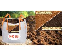 COMPOST BIO Terriccio ECOSOSTENIBILE SENZA TORBA 60% COMPOST VEGETALE 40% COCCO-
