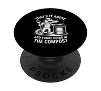 Compost divertente coccodrillo detto giardiniere vintage PopSockets PopGrip Adesivo